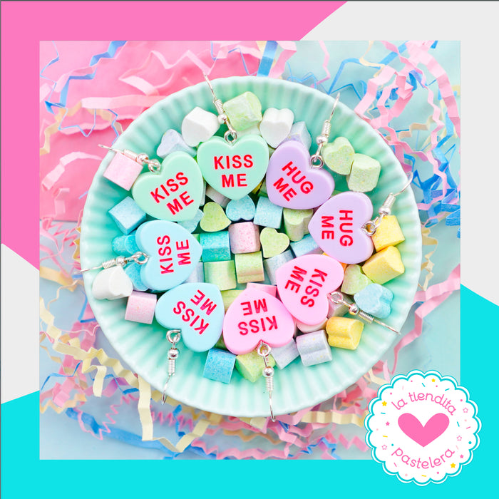 Aretes en forma de conversation hearts - VanilleCouture