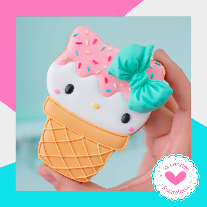 Cortador "Kitty helado" (elaborados con plástico 100% biodegradable 😍)