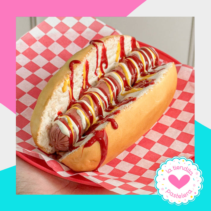 Receta de SUSCRIPCIÓN: Pastel hot dog hiperrealista