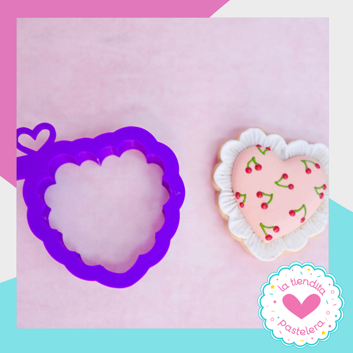Cortador "Corazón ondas mini" (elaborados con plástico 100% biodegradable 😍)
