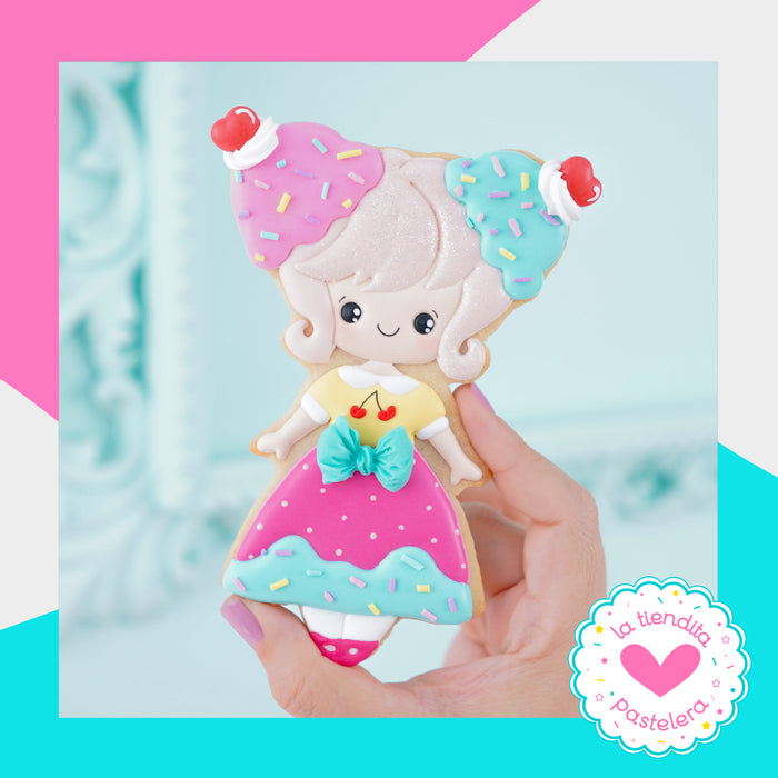 Cortador "Niña ice cream" (elaborados con plástico 100% biodegradable 😍)