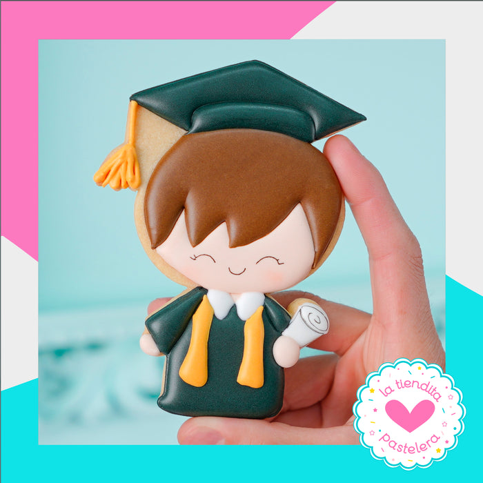 Cortador "Niño graduado" (elaborados con plástico 100% biodegradable 😍)