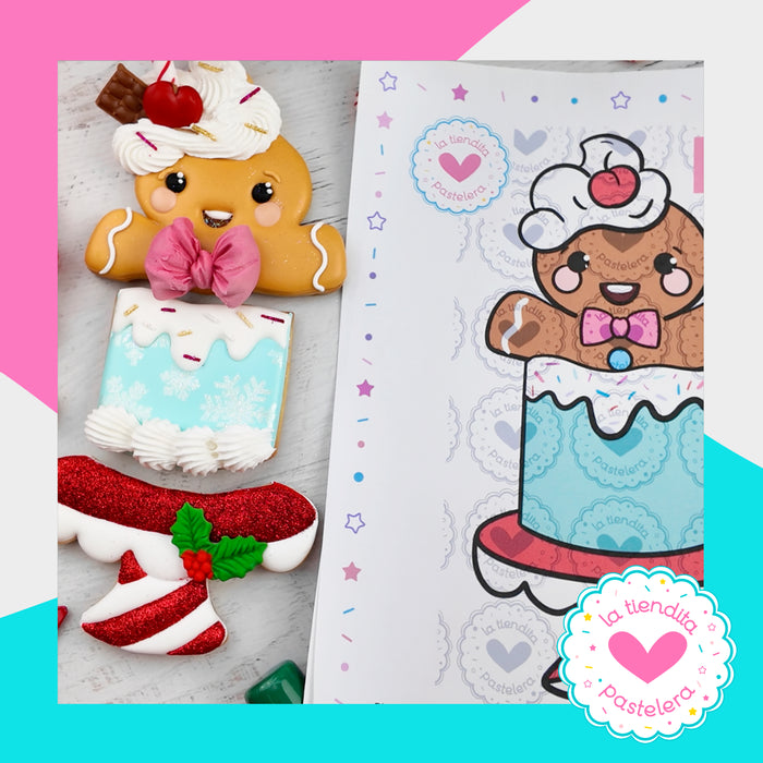 Pack de PLANTILLAS de SUSCRIPCIÓN: Pastel sorpresa navideño