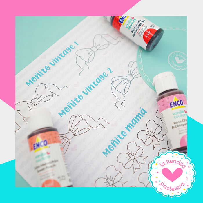PACK DE PLANTILLAS para transferencias: Moños para mamá (3 plantillas)