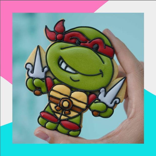 Cortador "Tortugas Ninja - Rafael" (elaborados con plástico 100% biodegradable 😍)