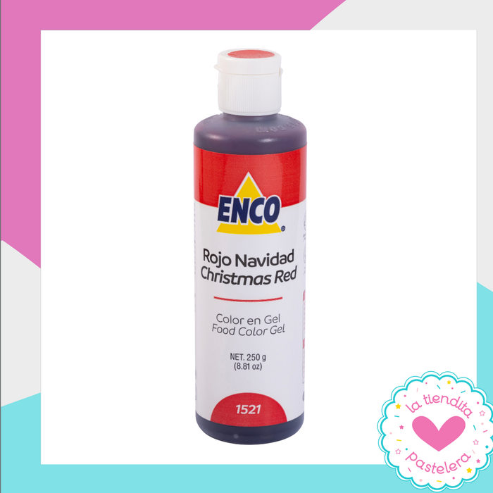 Colorante en Gel ENCO - Rojo Navidad 250gr