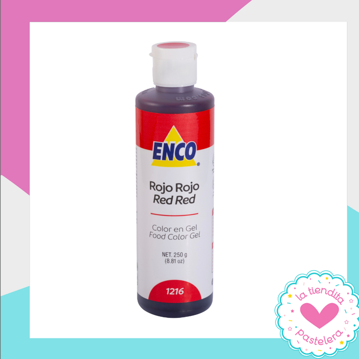 Colorante en Gel ENCO -  Rojo Rojo 250gr