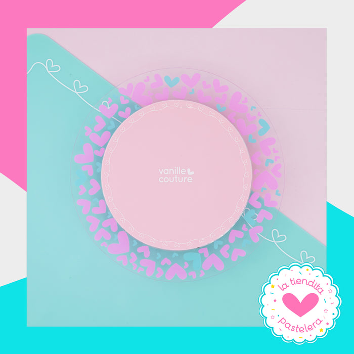 Mini tapete circular rosa (mini mat)