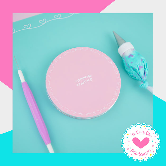 Mini tapete circular rosa (mini mat)
