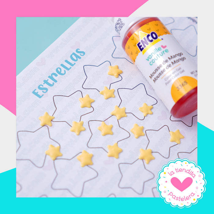 Plantilla para transferencias: Estrellas (6 tamaños)