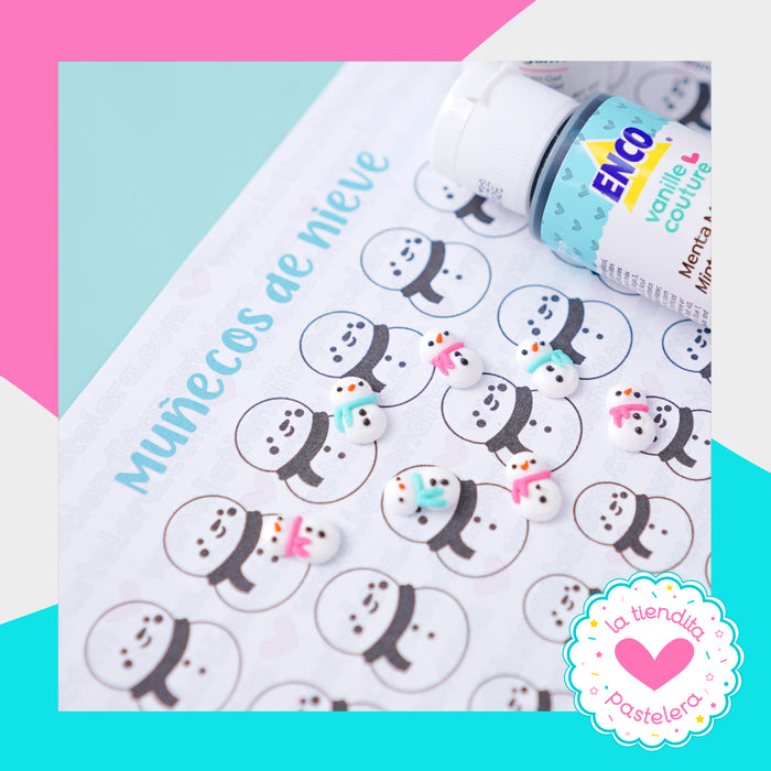 Plantilla para transferencias: Muñecos de nieve (6 tamaños)