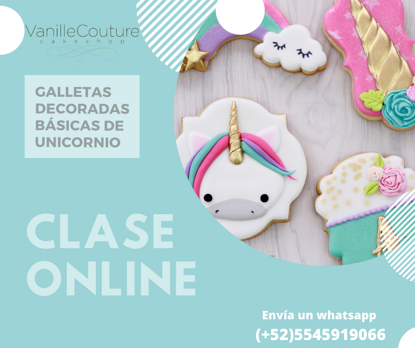 Clase online: Galletas decoradas nivel básico - Unicornios