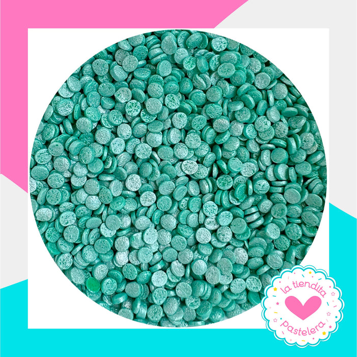 Confetti lentejuelas verde perlado (100 grs)