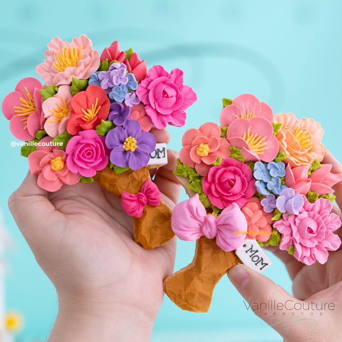 Clase online -COMBO PRECIO ESPECIAL- Flores modernas de royal icing volumen 1 y 2