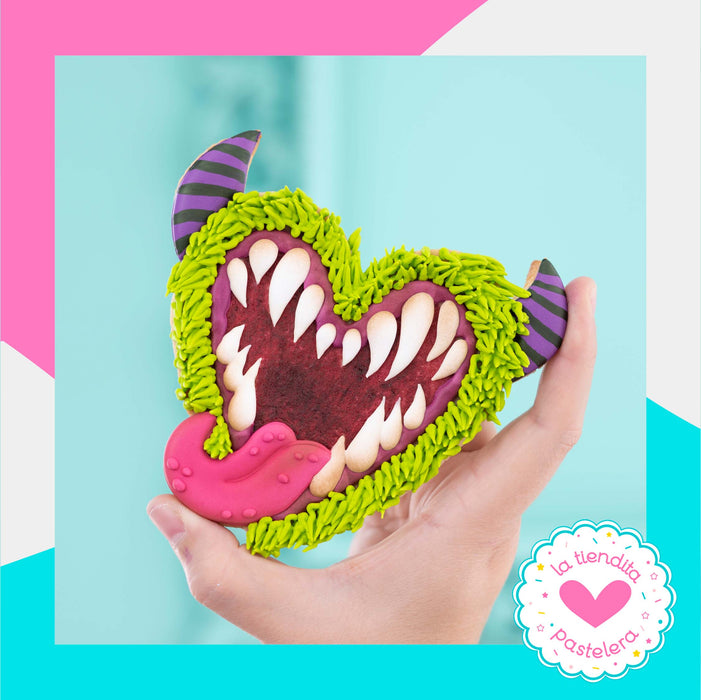 Cortador "Corazón monstruo" (elaborados con plástico 100% biodegradable 😍)