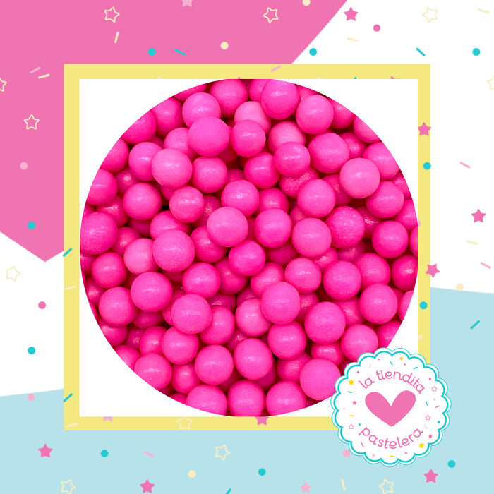 07 Sprinkles - Perlas de chocolate color rosa (grandes)